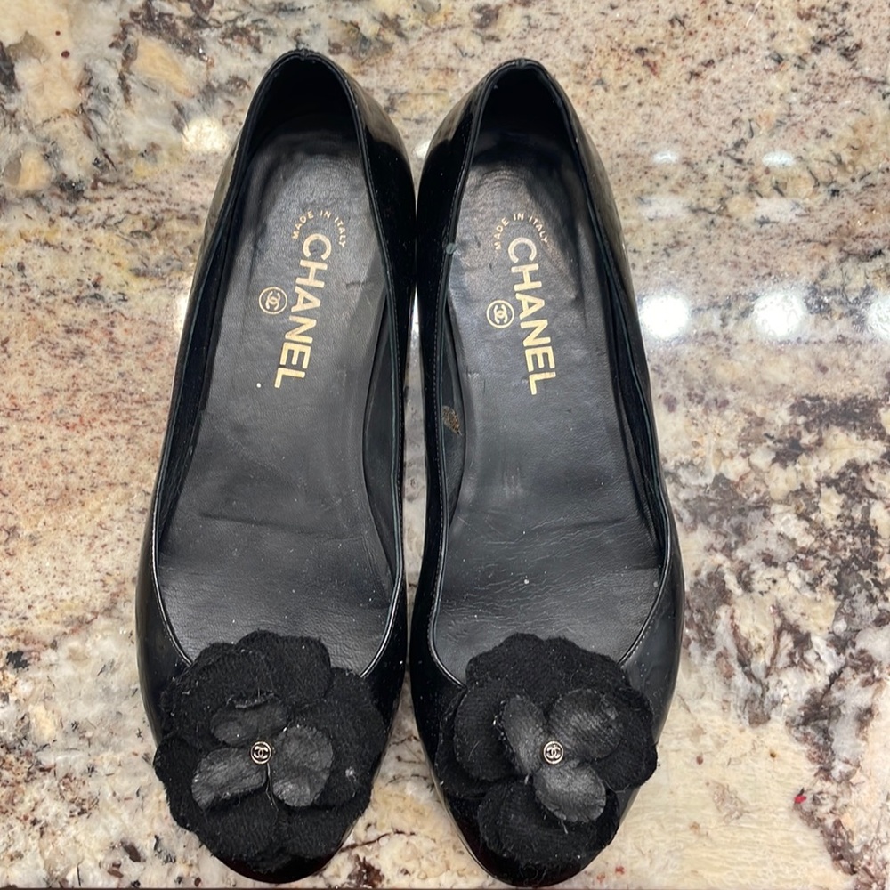Chanel black , size 39.5 . Used .